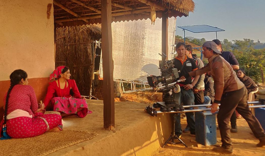 प्रदर्शनकाे अन्तिम तयारीमा चलचित्र  ‘झिंगे दाउ’